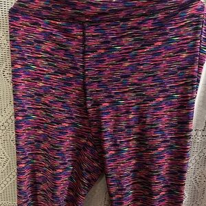 Lucie Rie Multicolor Space-Dye Leggings in Pink and Blue